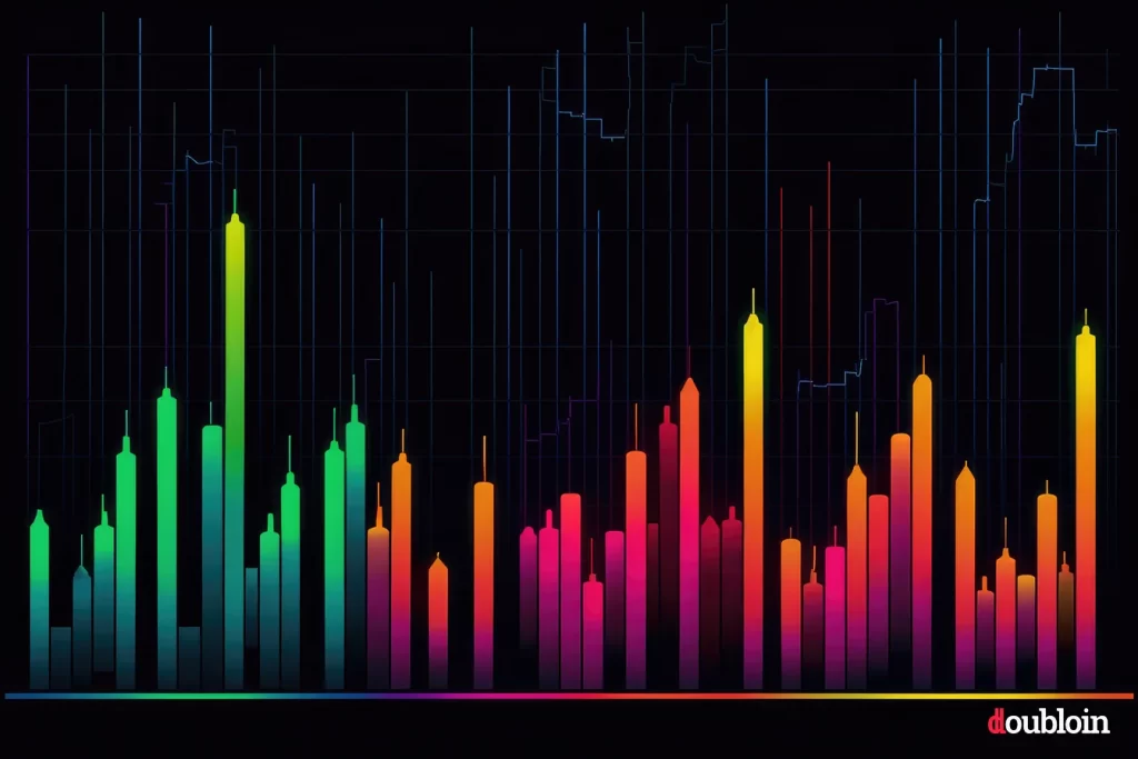 An image showcasing a bar graph with vibrant bars representing data related to Binance Coin (BNB).